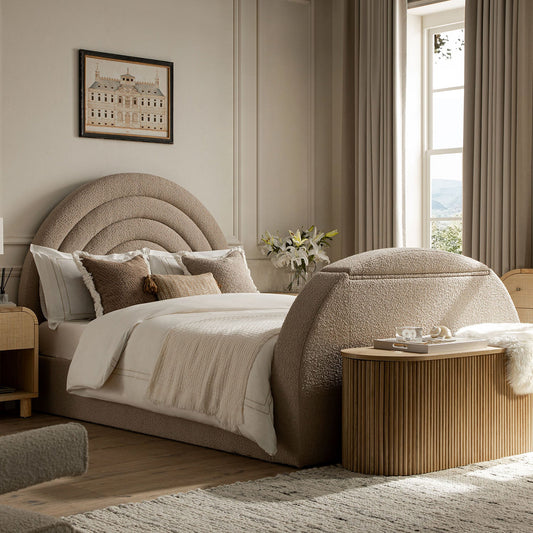 Archer Taupe Boucle Ottoman TV Bed