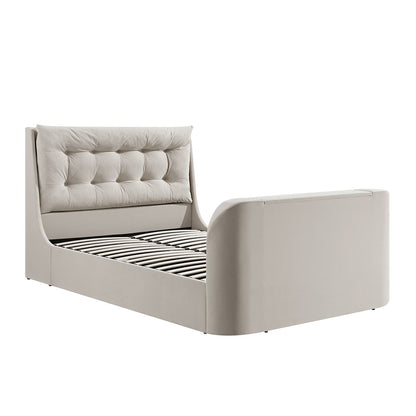 Hadley Champagne Velvet Ottoman TV Bed