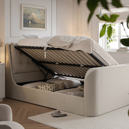 Hadley Champagne Velvet Ottoman TV Bed