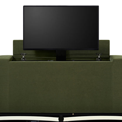 Hadley Moss Green Velvet Ottoman TV Bed