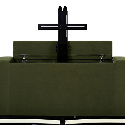 Hadley Moss Green Velvet Ottoman TV Bed