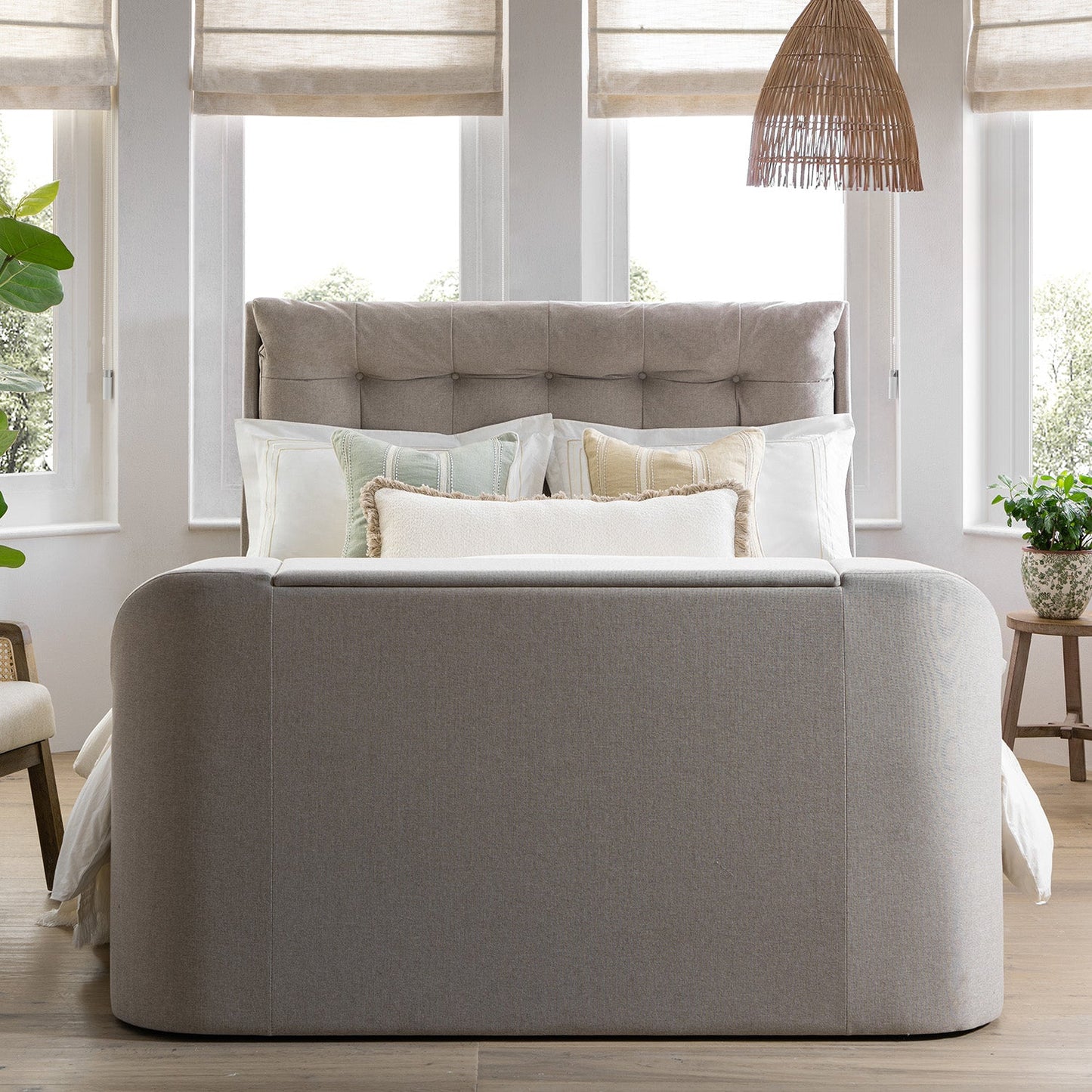 Hadley Stone Fabric Ottoman TV Bed