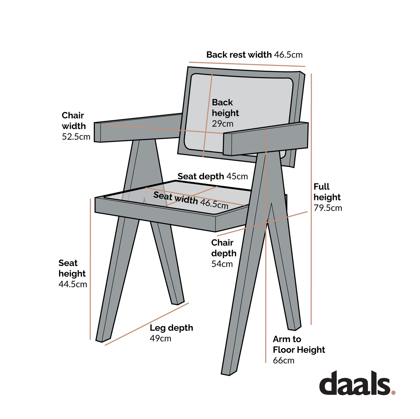Jeanne Natural Colour Cane Rattan Solid Beech Wood Dining Chair