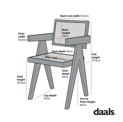 Jeanne Black Colour Cane Rattan Solid Beech Wood Dining Chair
