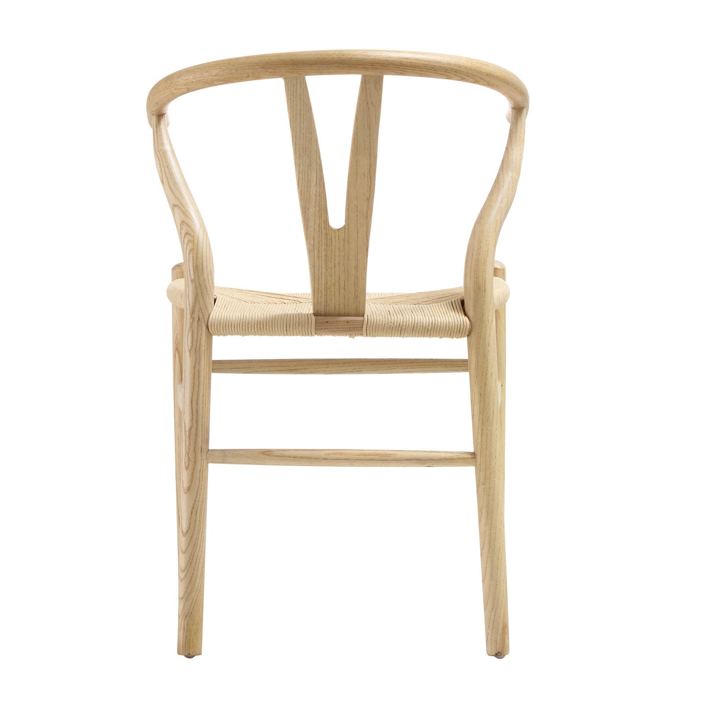 Hansel Wooden Natural Weave Dining Chair, Natural Colour Frame