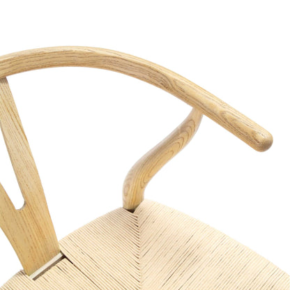 Hansel Wooden Natural Weave Dining Chair, Natural Colour Frame