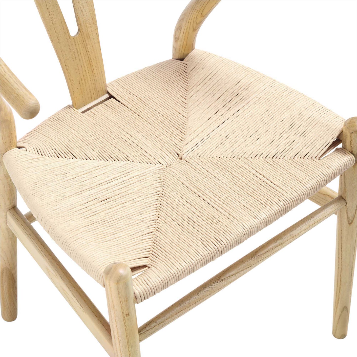 Hansel Wooden Natural Weave Dining Chair, Natural Colour Frame