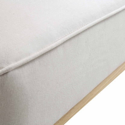 Pienza Cane Sofa Bed, Beige Woven Fabric with Natural Solid Oak Frame