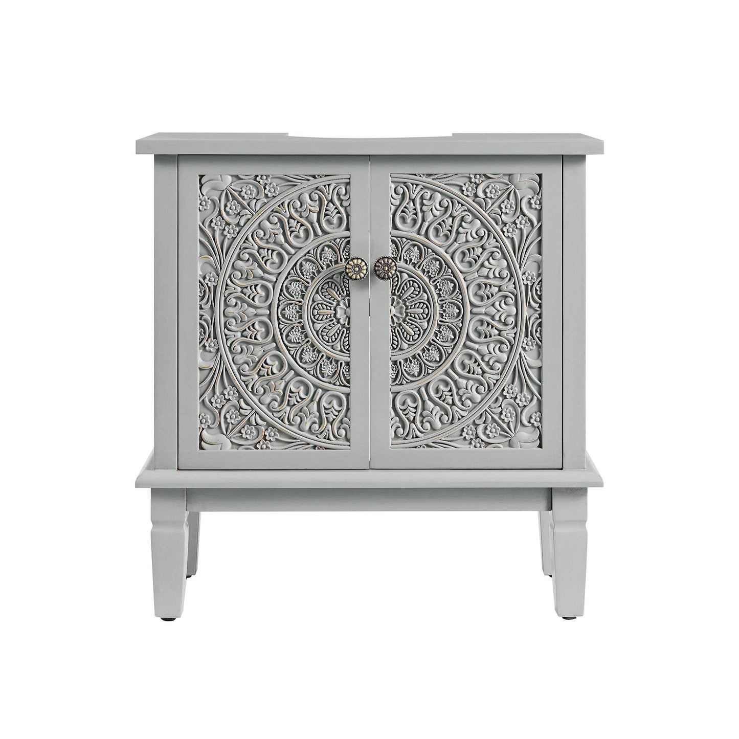Chantilly Mid Grey Carved Bathroom Undersink Unit