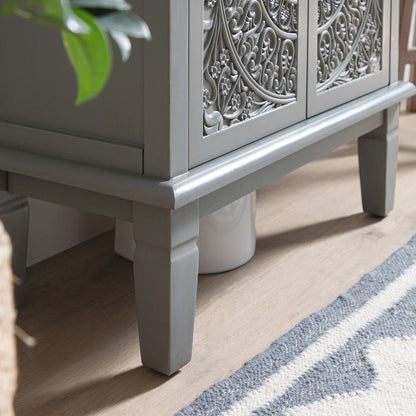 Chantilly Mid Grey Carved Bathroom Undersink Unit