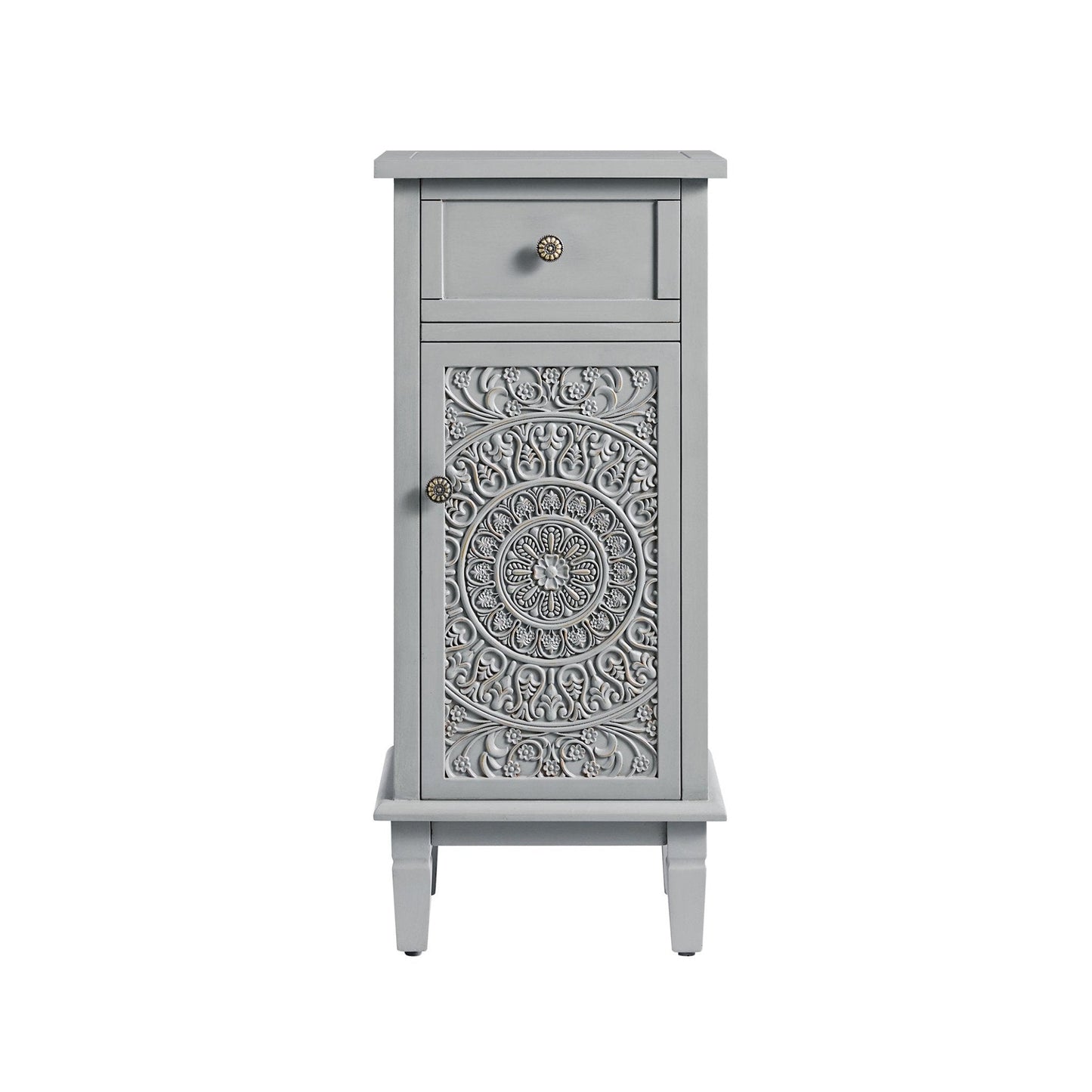 Chantilly Mid Grey Carved Bathroom Cupboard