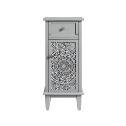 Chantilly Mid Grey Carved Bathroom Cupboard