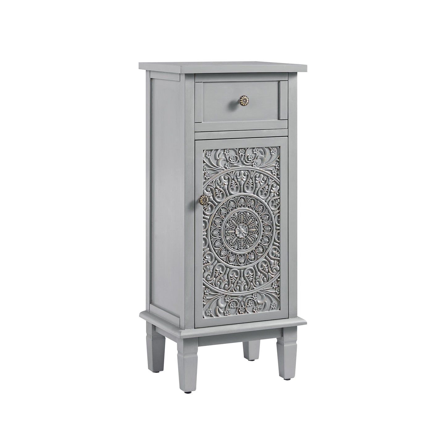 Chantilly Mid Grey Carved Bathroom Cupboard