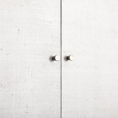 Maude Large Storage Cabinet, Washed White Ash with Raffia