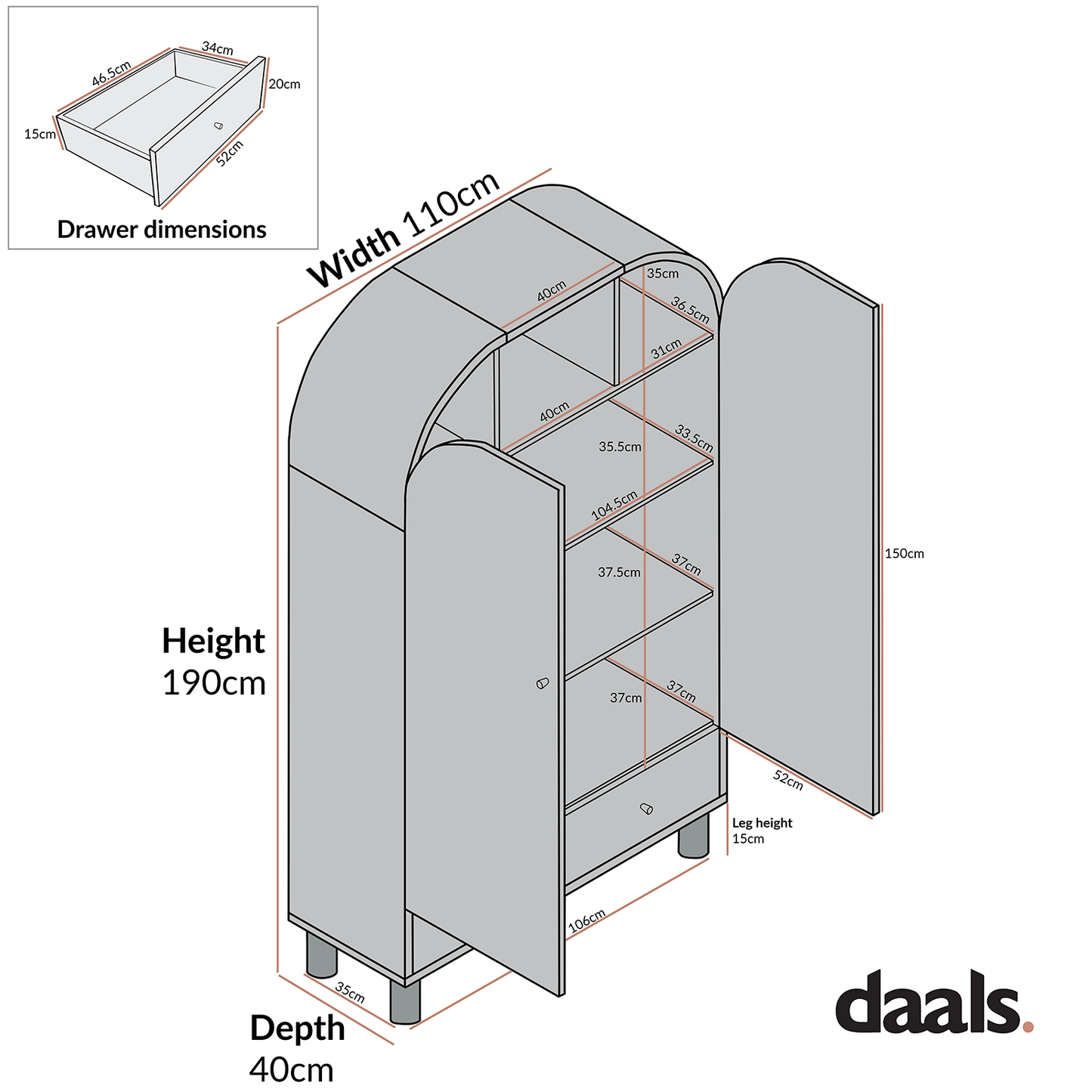 Maude Large Storage Cabinet, Natural Ash