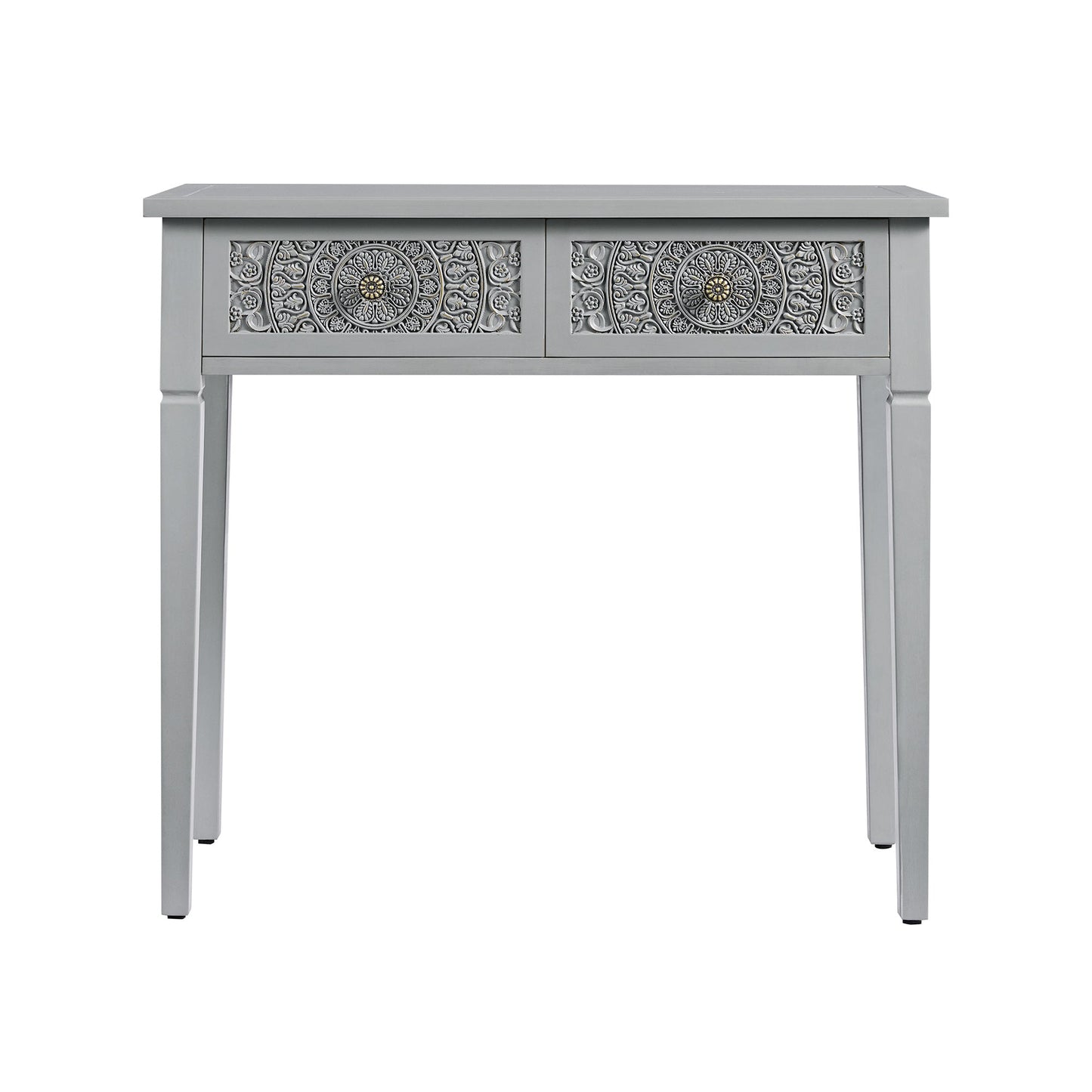 Chantilly Mid Grey Carved Console/ Dressing Table