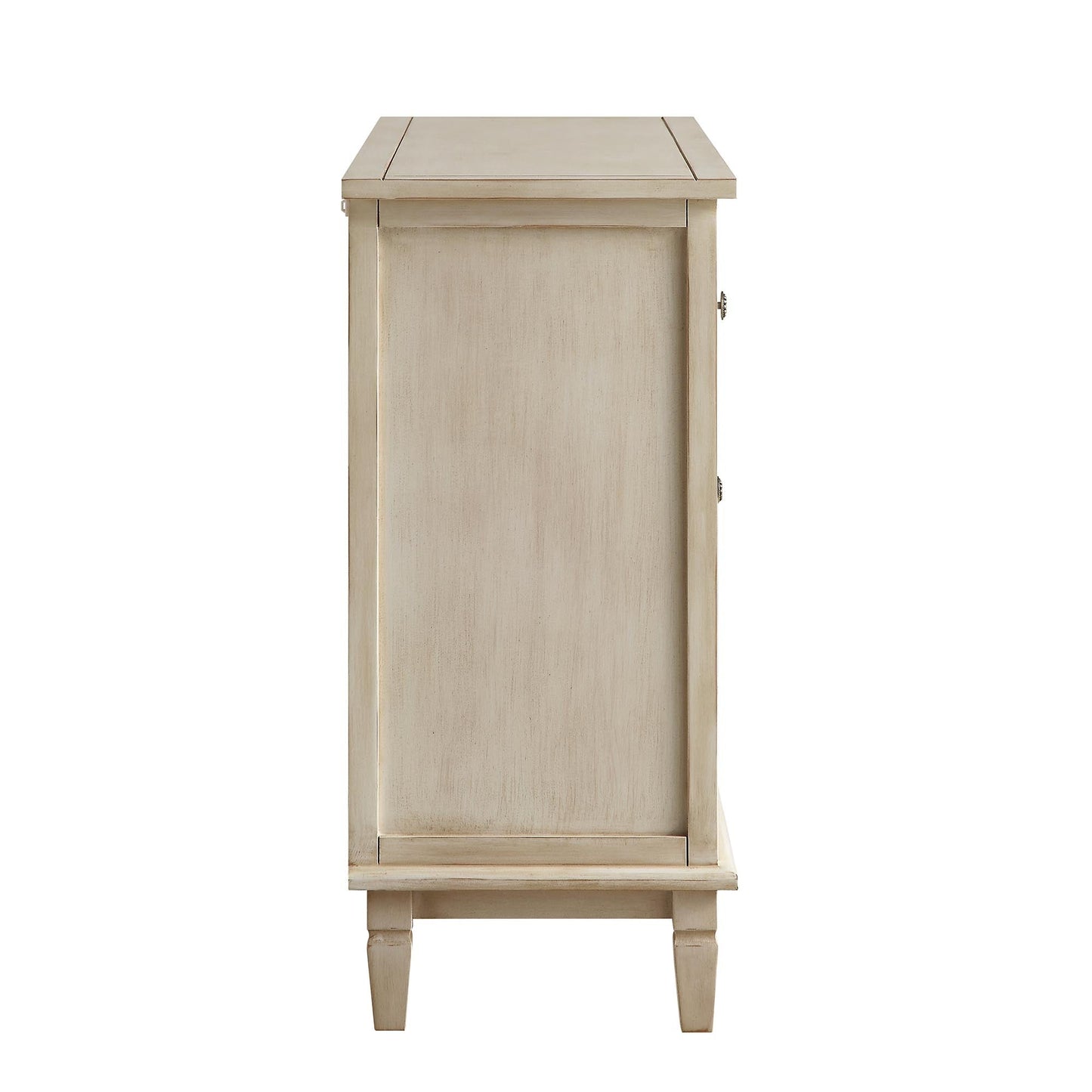 Chantilly Whitewashed Carved 3 over 4 Drawer Chest