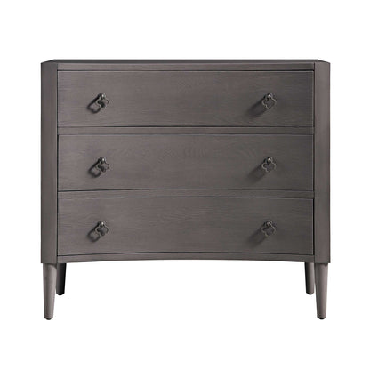 Thalia Concave Chest of Drawers, Silver Oak