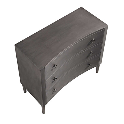 Thalia Concave Chest of Drawers, Silver Oak
