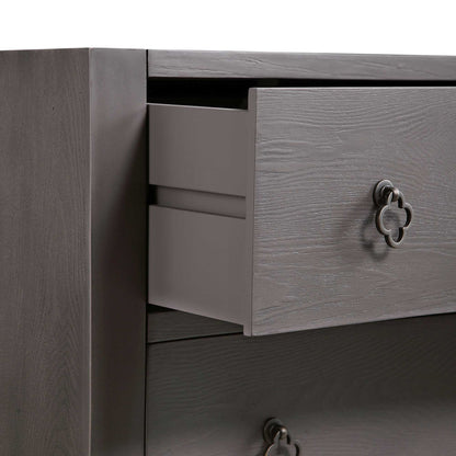 Thalia Concave Chest of Drawers, Silver Oak