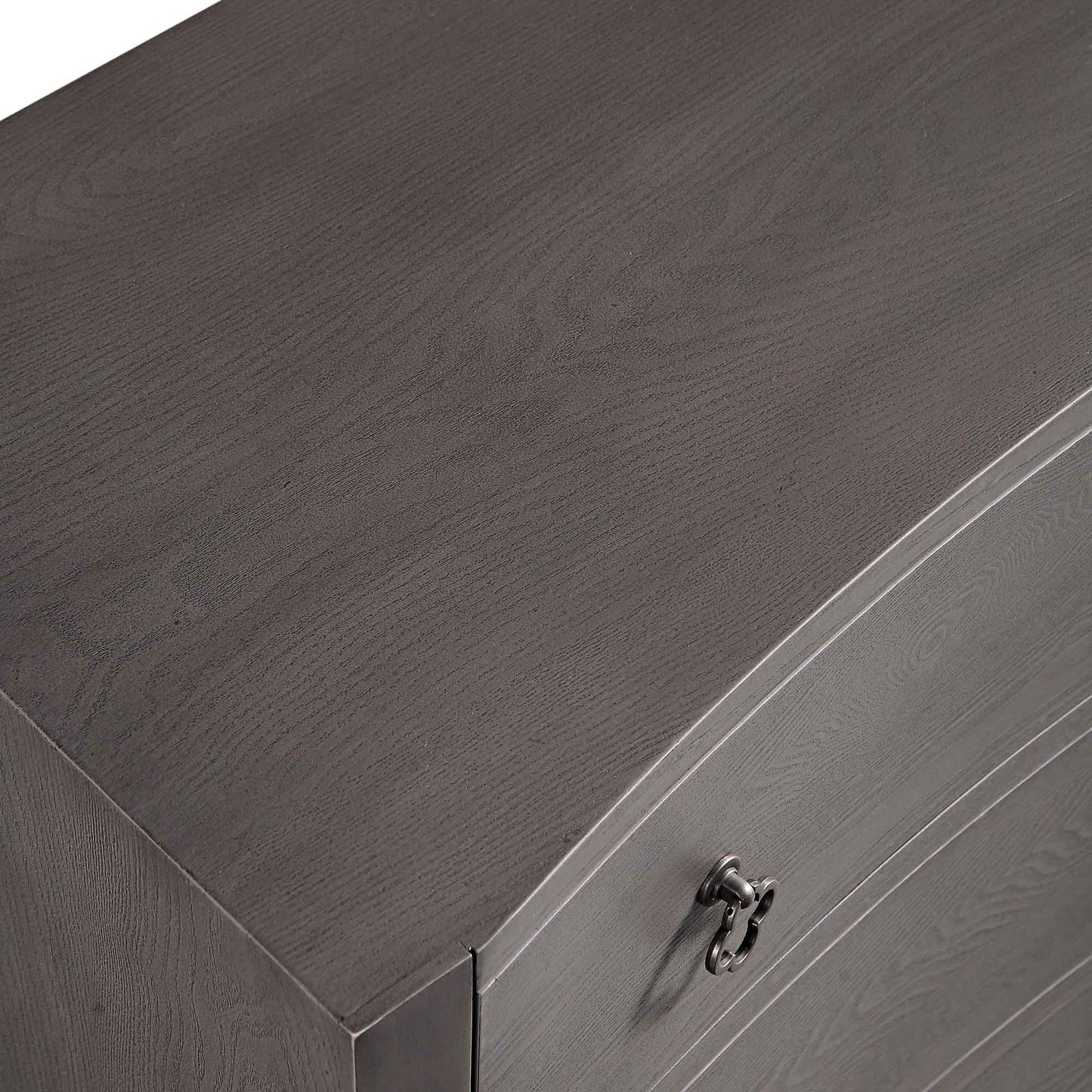 Thalia Concave Chest of Drawers, Silver Oak
