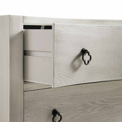 Thalia Concave Chest of Drawers, Washed White