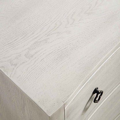 Thalia Concave Chest of Drawers, Washed White