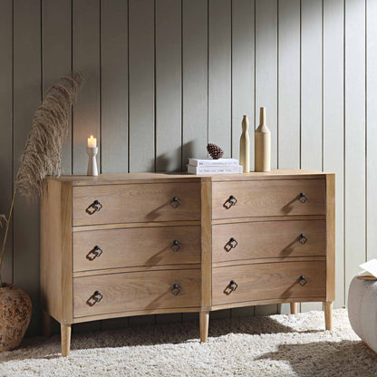 Thalia Concave Double Chest of Drawers, Natural