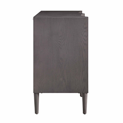 Thalia Concave Double Chest of Drawers, Silver Oak