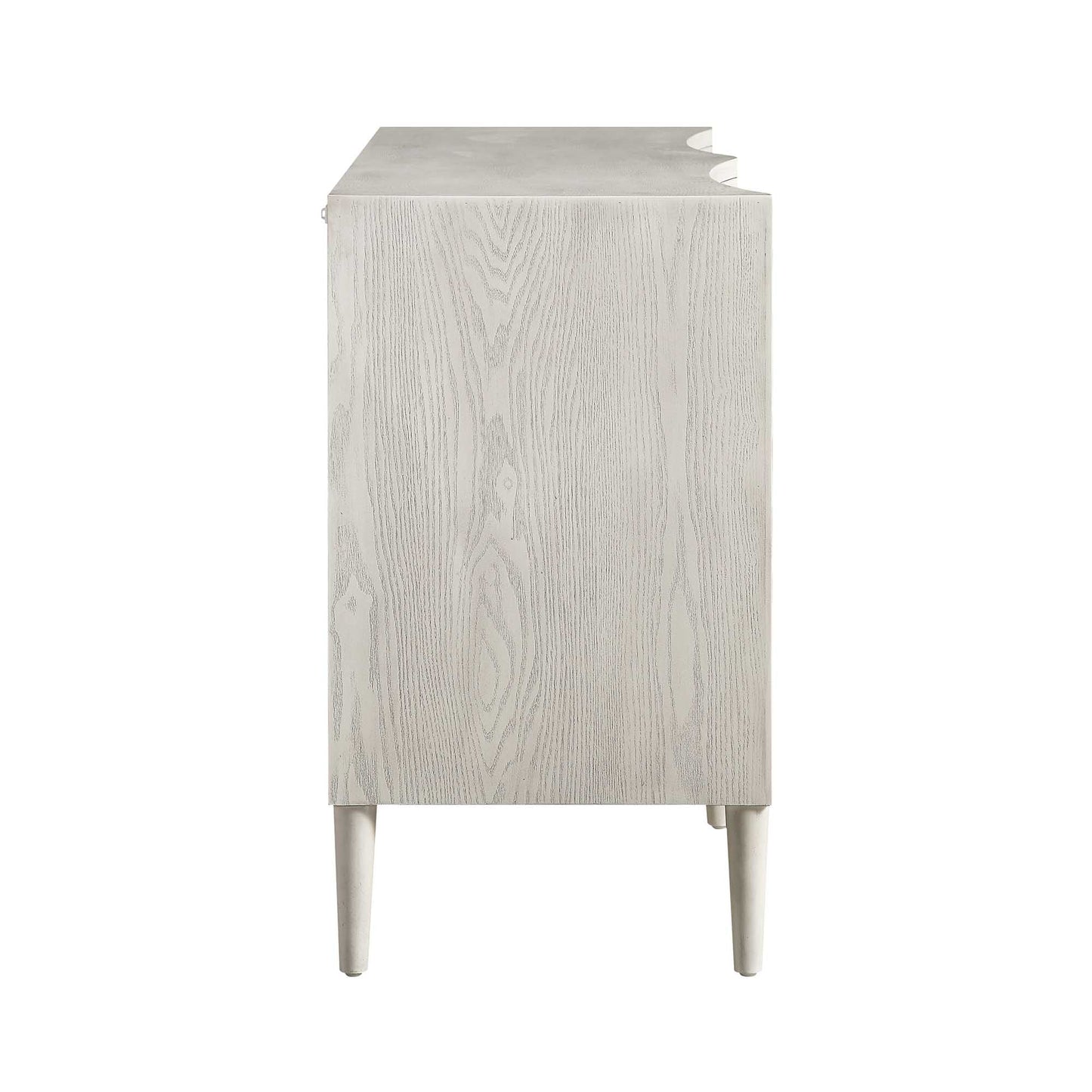Thalia Concave Double Chest of Drawers, Washed White
