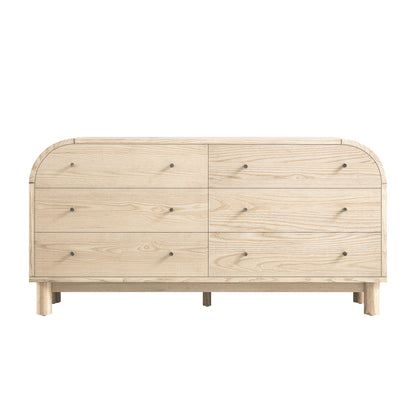 Maude Chest of 6 Drawers, Natural Ash