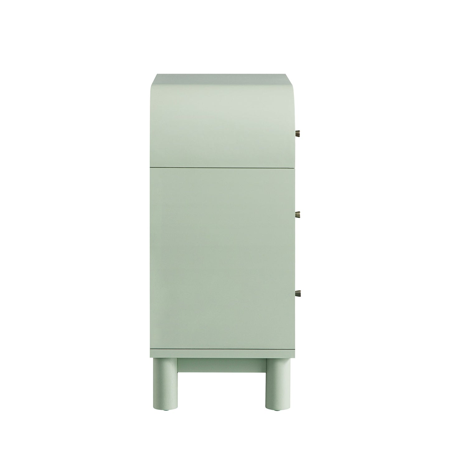 Maude Chest of 3 Drawers, Muted Pistachio Ash with Raffia