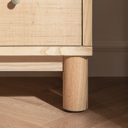 Maude Chest of 3 Drawers, Natural Ash with Raffia