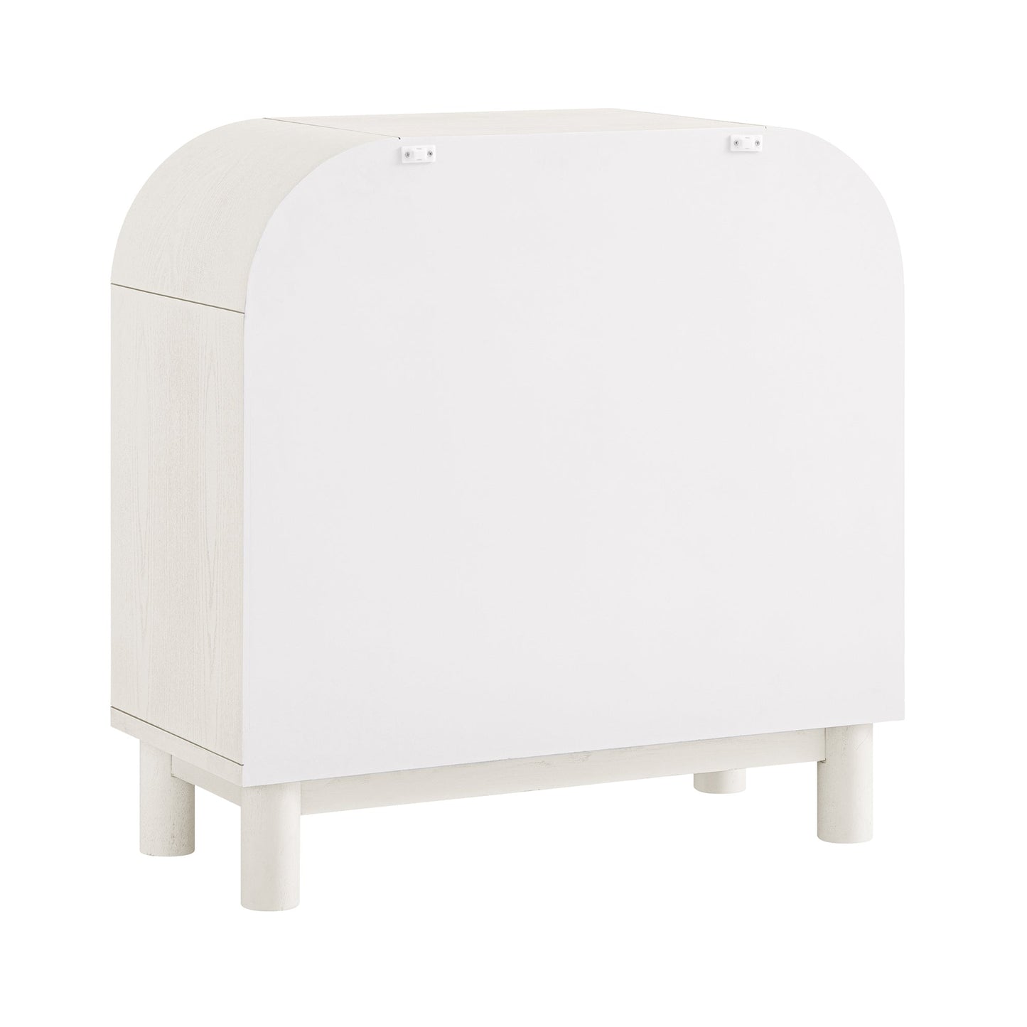 Maude Chest of 3 Drawers, Washed White Ash with Raffia