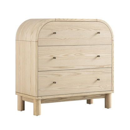 Maude Chest of 3 Drawers, Natural Ash