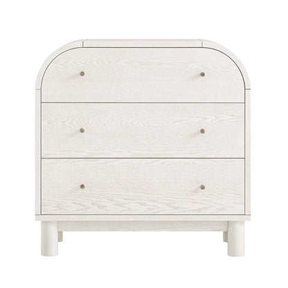 Maude Chest of 3 Drawers, Washed White Ash
