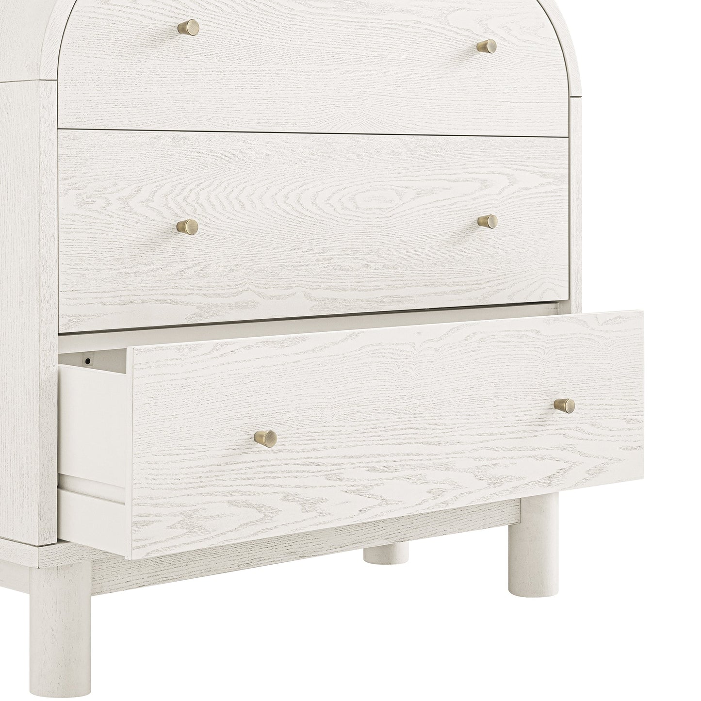 Maude Chest of 3 Drawers, Washed White Ash