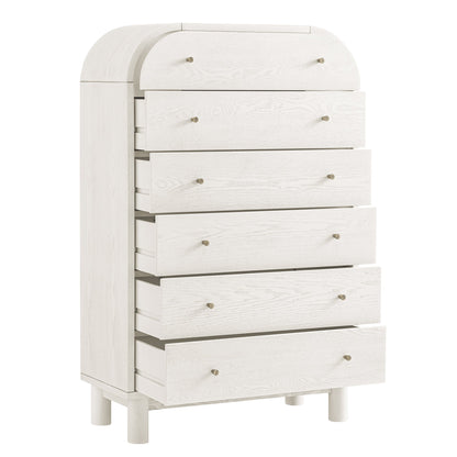 Maude Tall Chest, Washed White Ash