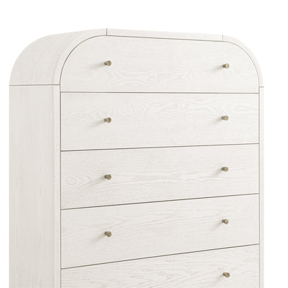 Maude Tall Chest, Washed White Ash