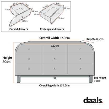 Maude 9 Drawer Chest, Natural Ash with Raffia