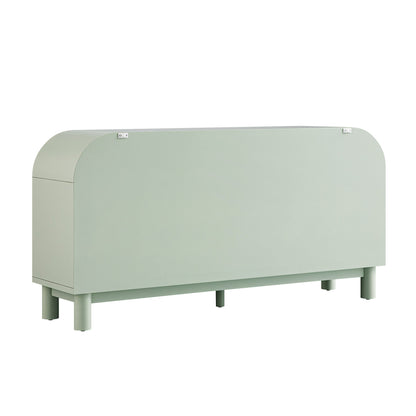 Maude 9 Drawer Chest, Muted Pistachio Ash with Raffia