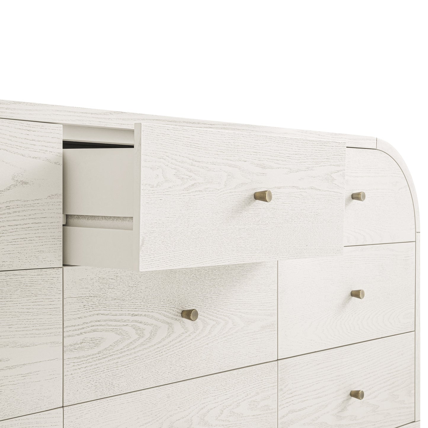 Maude 9 Drawer Chest, Washed White Ash