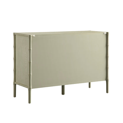 Elstowe Faux Bamboo 6-Drawer Chest, Sage Green
