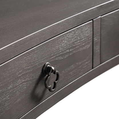 Thalia Concave Dressing Table, Silver Oak