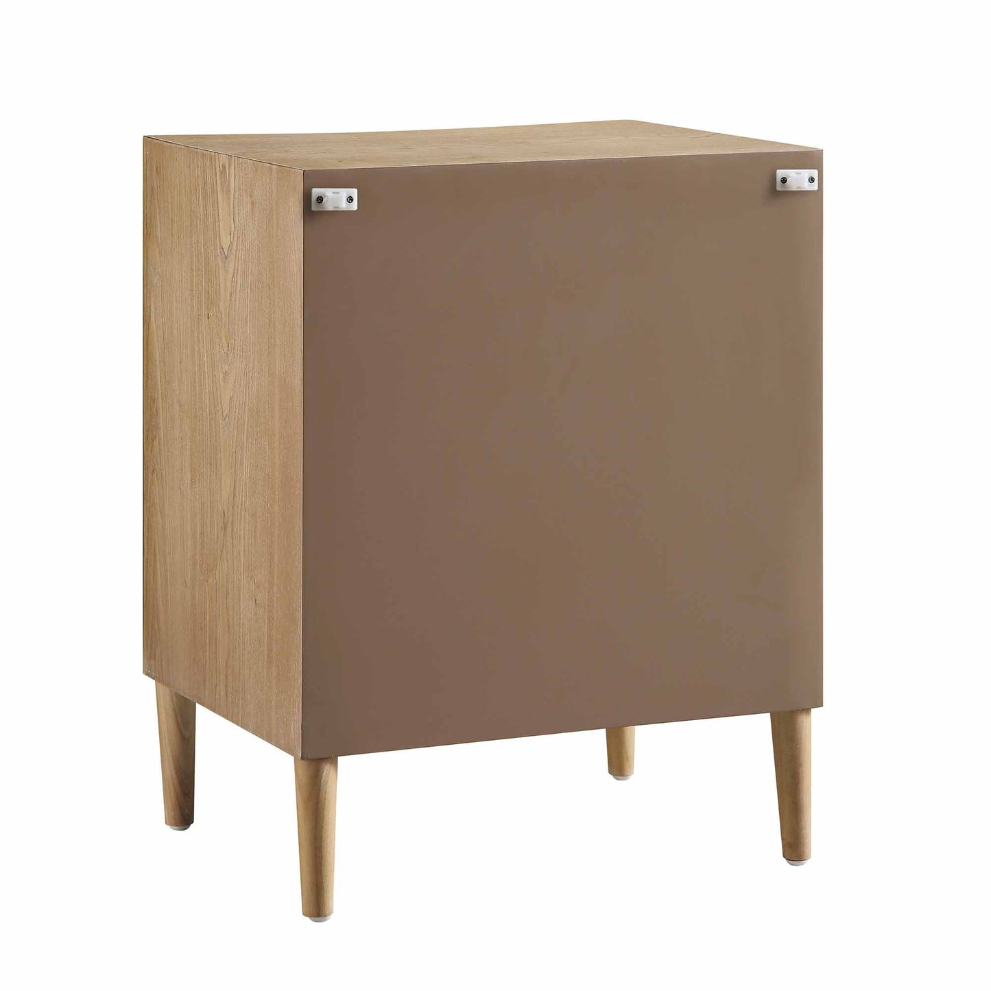 Thalia Concave 3 Drawer Bedside Table, Natural