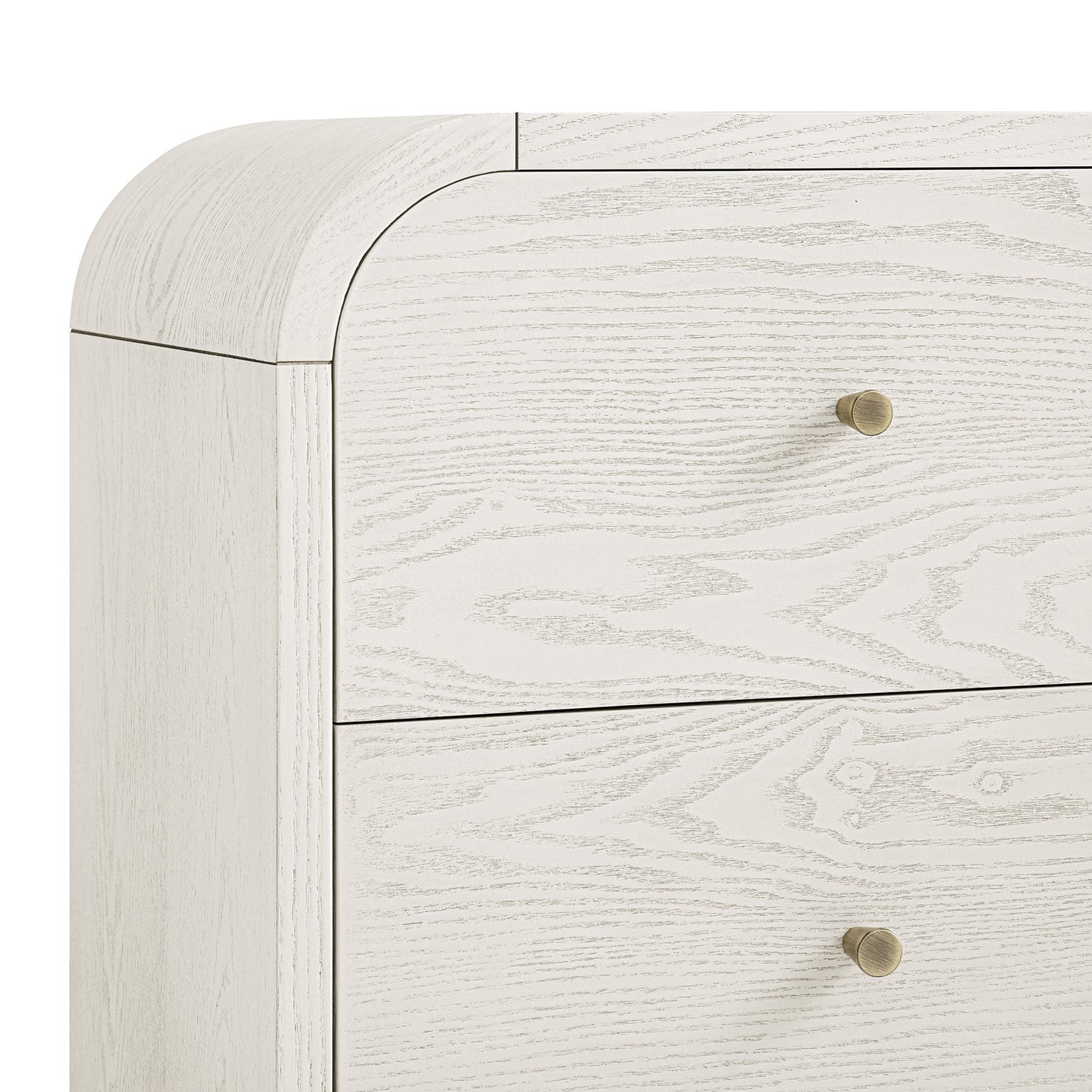 Maude 2 Drawer Bedside Table, Washed White Ash