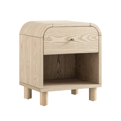 Maude 1 Drawer Bedside Table, Natural Ash