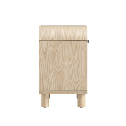 Maude 1 Drawer Bedside Table, Natural Ash