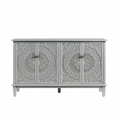 Chantilly Mid Grey Carved Large Sideboard