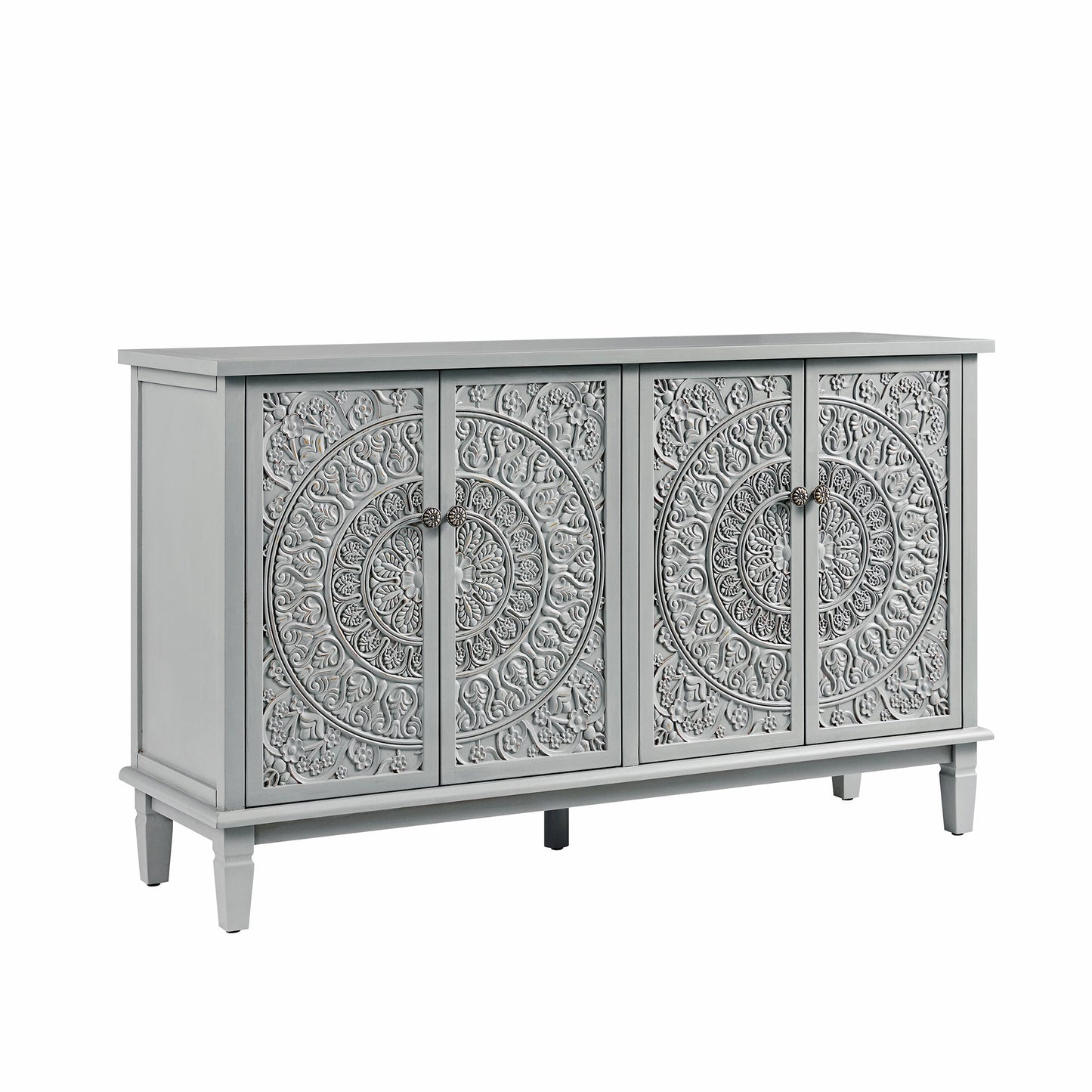 Chantilly Mid Grey Carved Large Sideboard